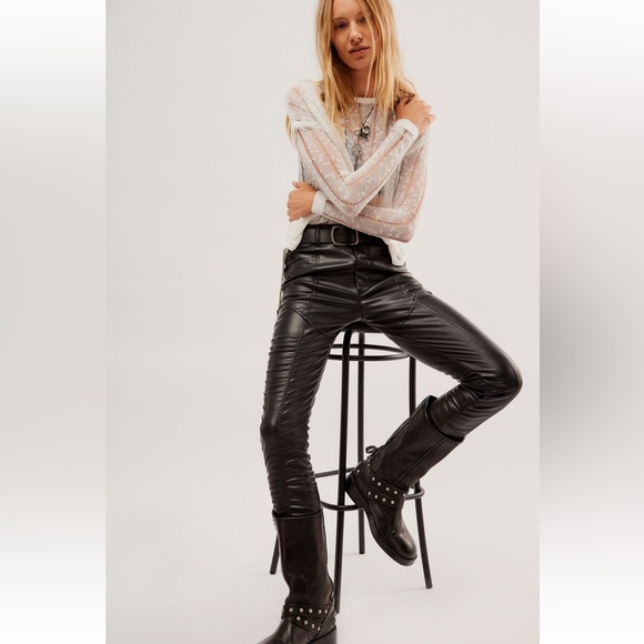 Free People Pants - Free People All Shook Up Vegan Leather Pants